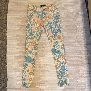 Floral Print Women's Jeggings Small